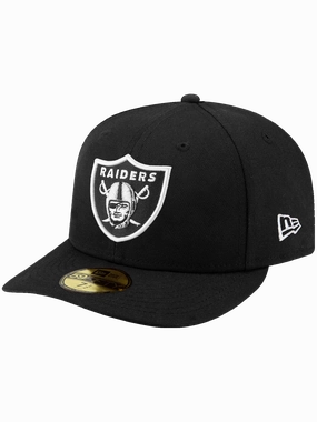 Las Vegas Raiders New Era NFL Team 59FIFTY Pre-Curved Fitted Hat - Black