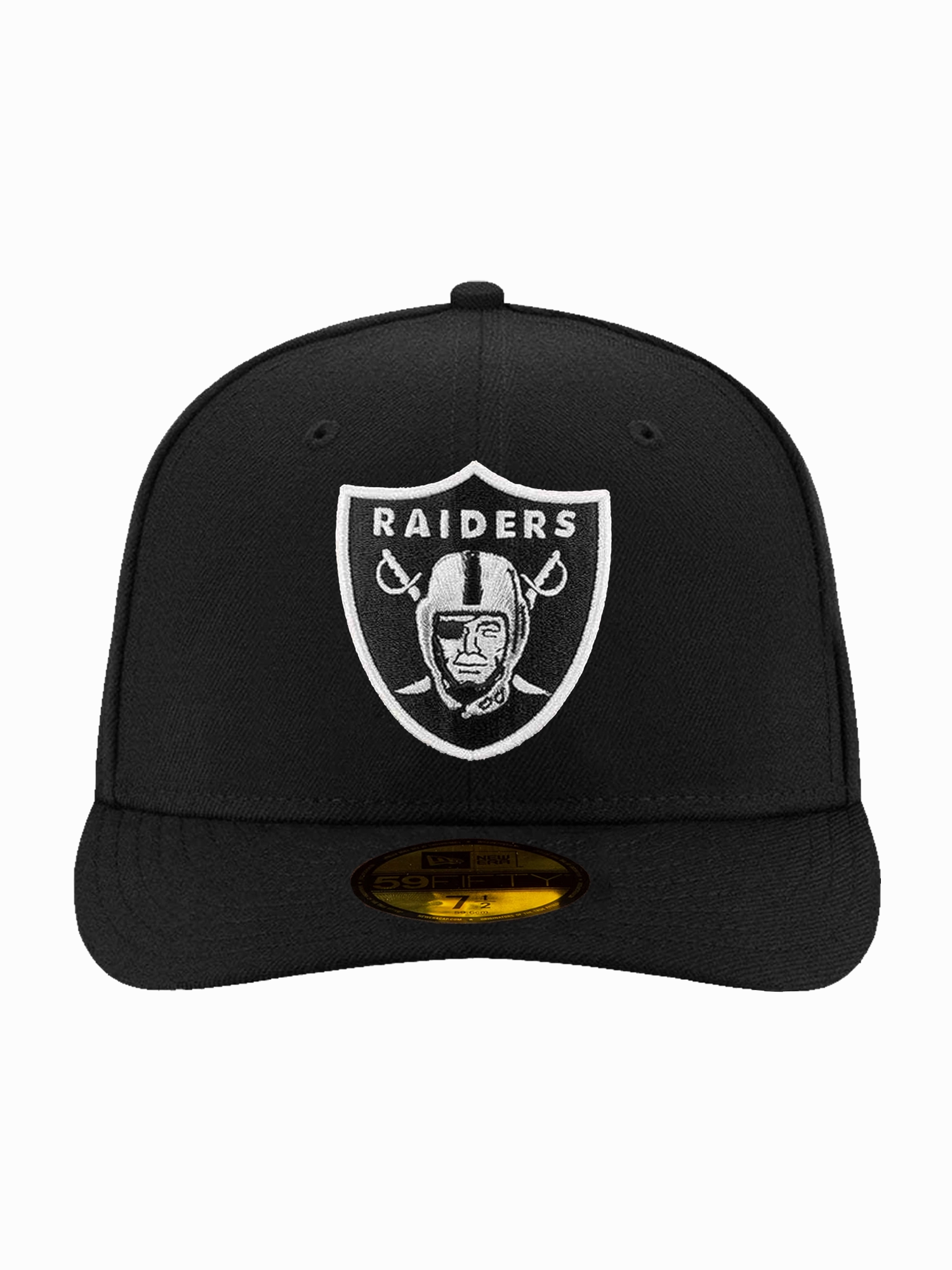 Las Vegas Raiders New Era NFL Team 59FIFTY Pre-Curved Fitted Hat - Black