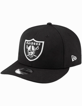 Las Vegas Raiders New Era NFL Team 9FIFTY Pre-Curved Snapback Hat - Black