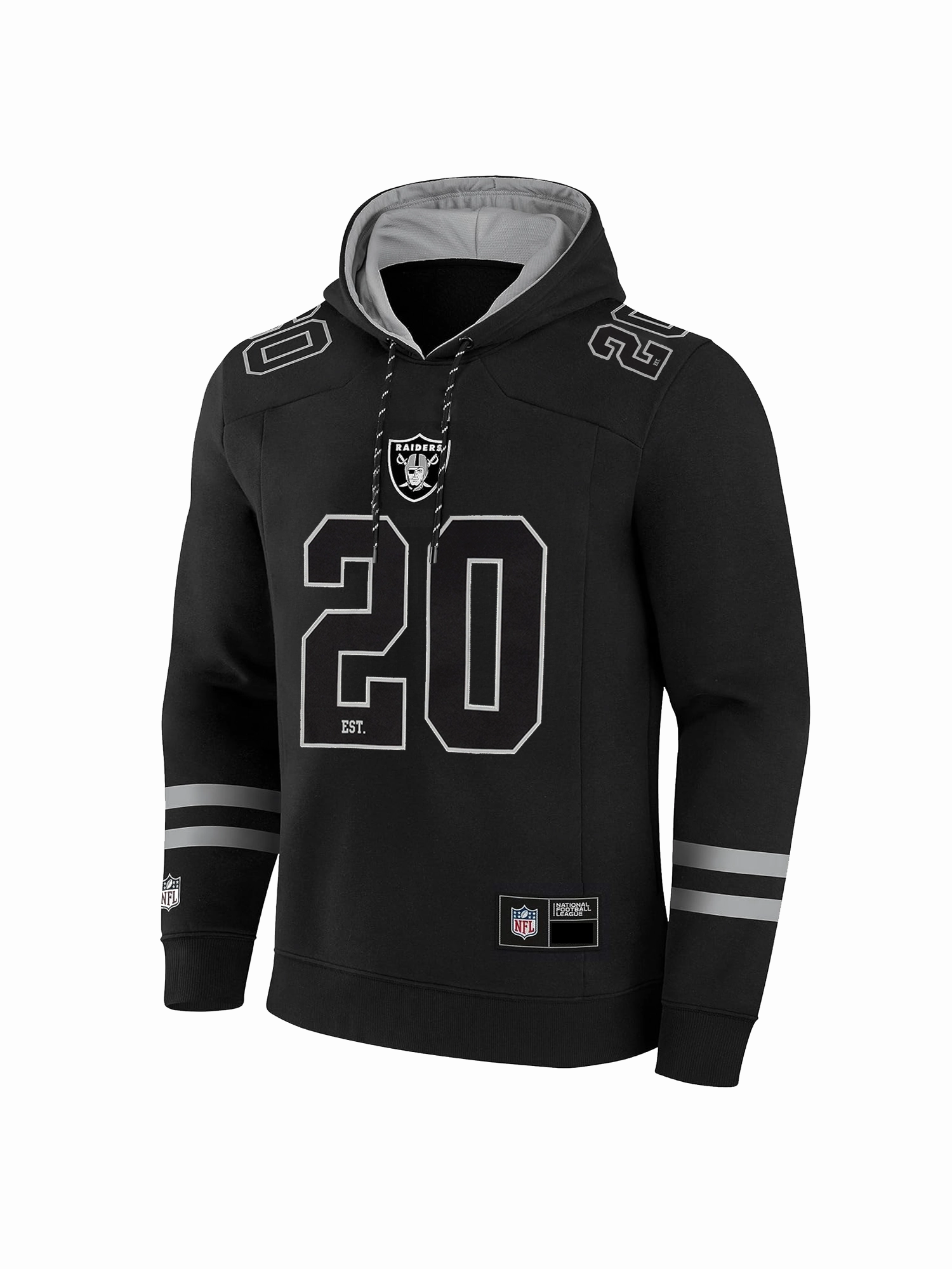 Las Vegas Raiders NFL Foundation Panel Hoodie Jumper - Black