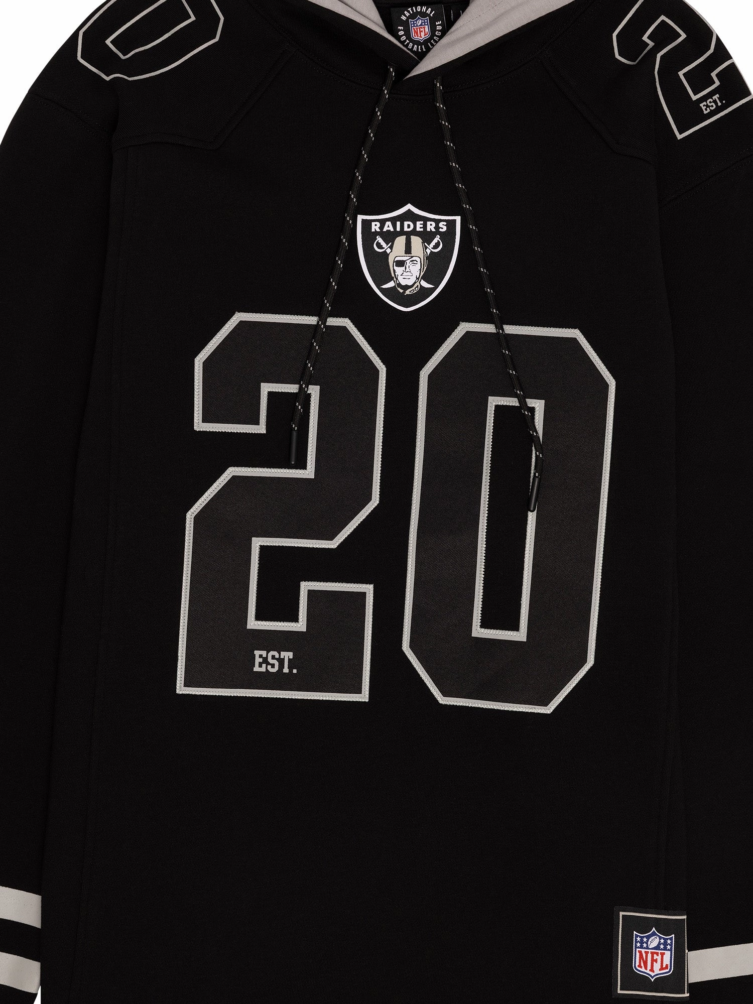 Las Vegas Raiders NFL Foundation Panel Hoodie Jumper - Black