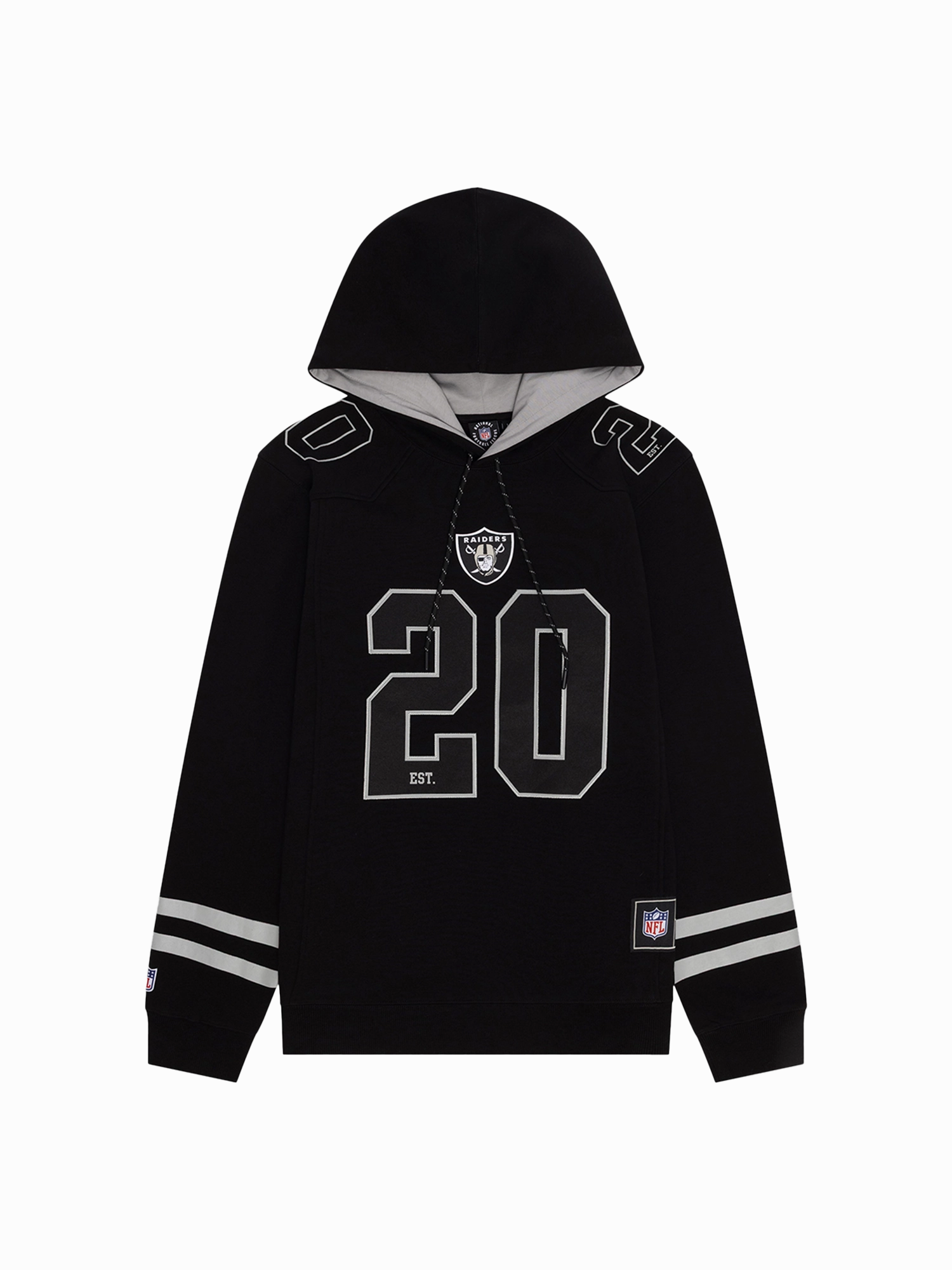 Las Vegas Raiders NFL Foundation Panel Hoodie Jumper - Black