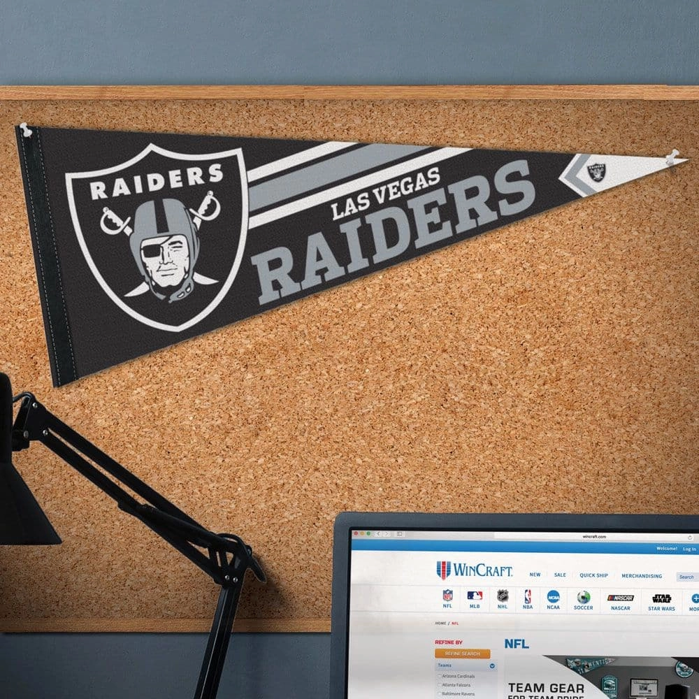 Las Vegas Raiders Wincraft NFL 12 x 30" Premium Felt Pennant