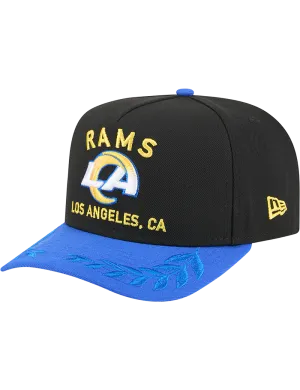 Los Angeles Rams New Era NFL 25 Draft Pre-Curved 9FIFTY A-Frame Snapback Hat - Black