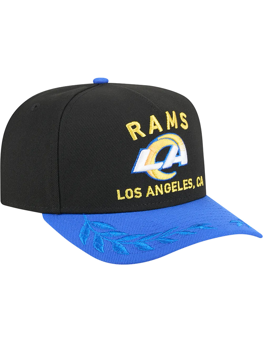 Los Angeles Rams New Era NFL 25 Draft Pre-Curved 9FIFTY A-Frame Snapback Hat - Black