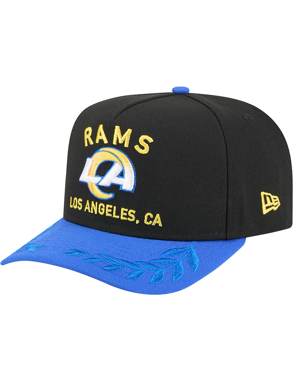Los Angeles Rams New Era NFL 25 Draft Pre-Curved 9FIFTY A-Frame Snapback Hat - Black