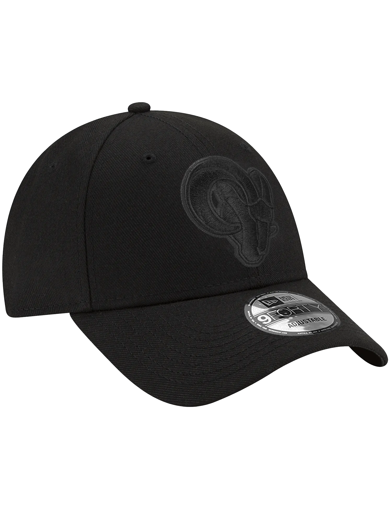 Los Angeles Rams New Era NFL Black On Black 9FORTY Snapback Hat
