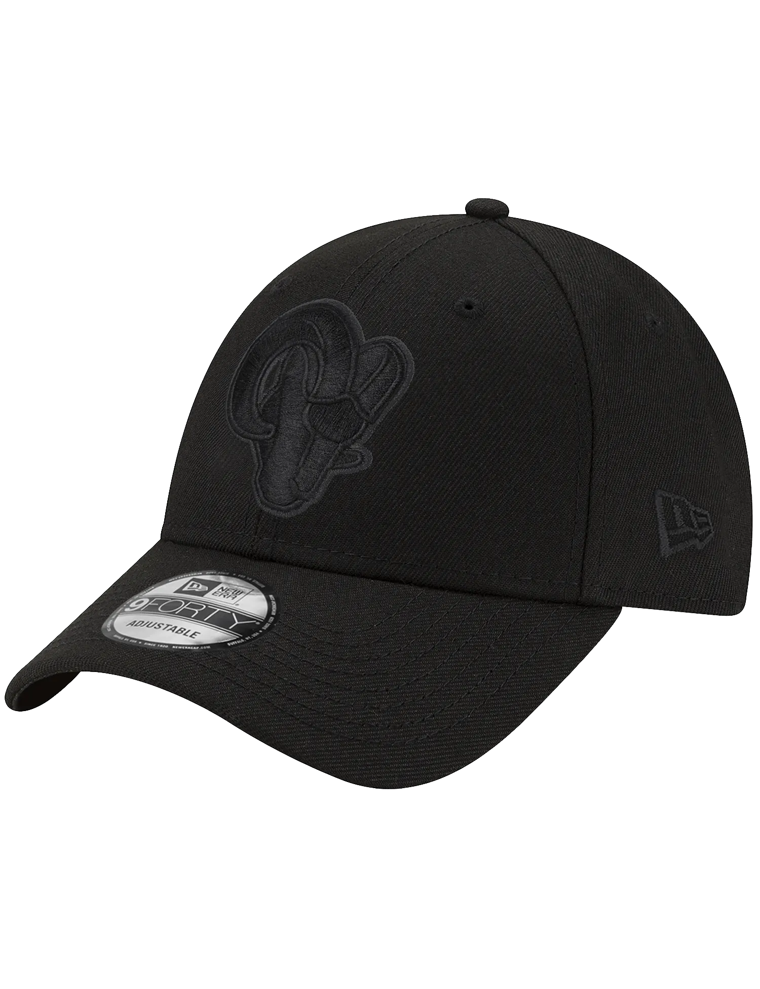 Los Angeles Rams New Era NFL Black On Black 9FORTY Snapback Hat