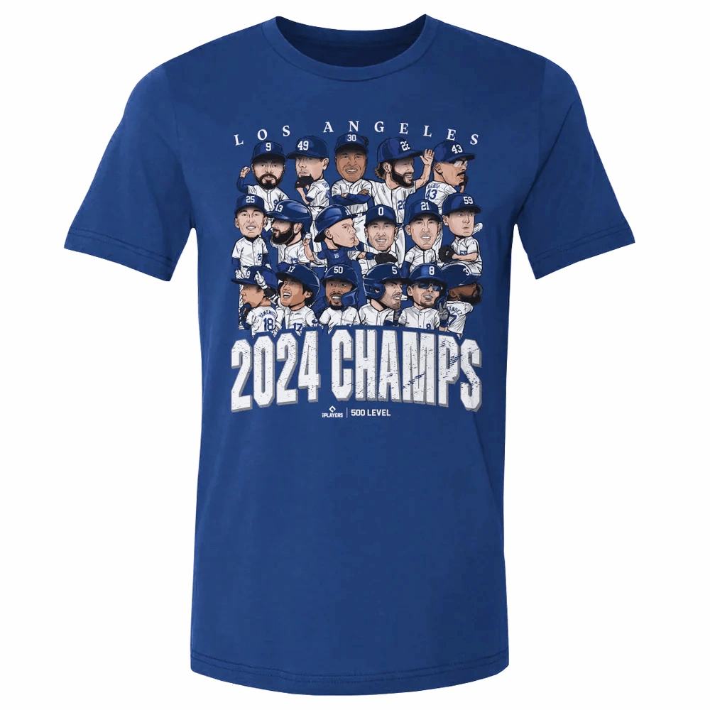 Los Angeles Dodgers 500 Level MLB 24 Champions Group T-Shirt - Blue