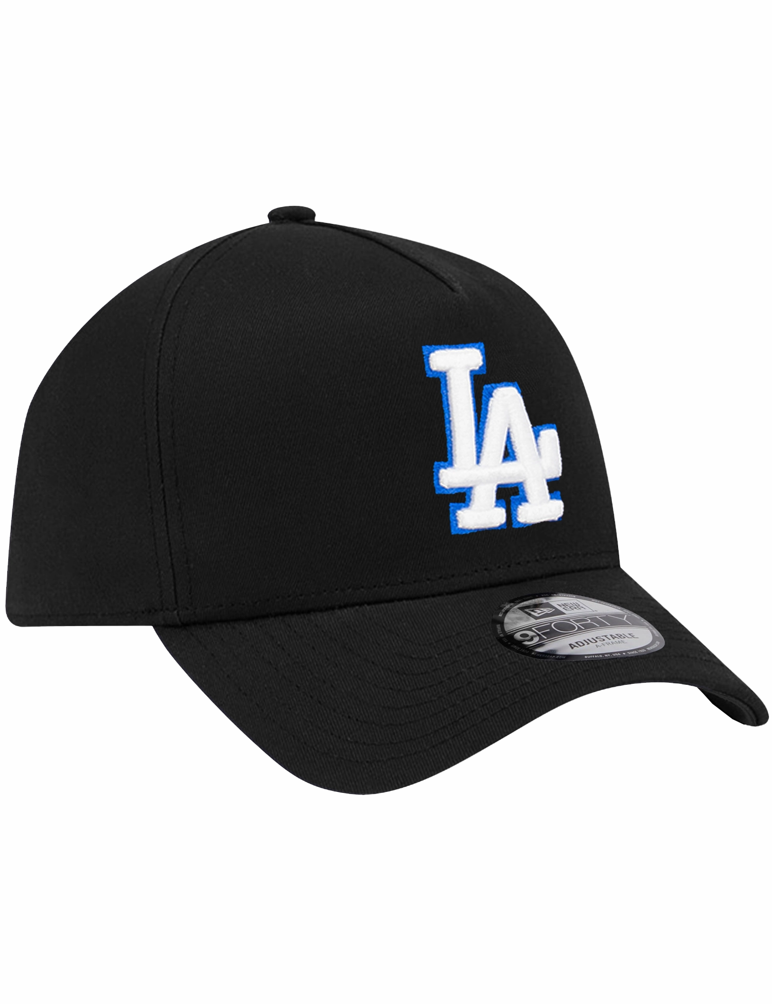 Los Angeles Dodgers New Era MLB 9FORTY Royal Outline A-Frame Snapback Hat - Black