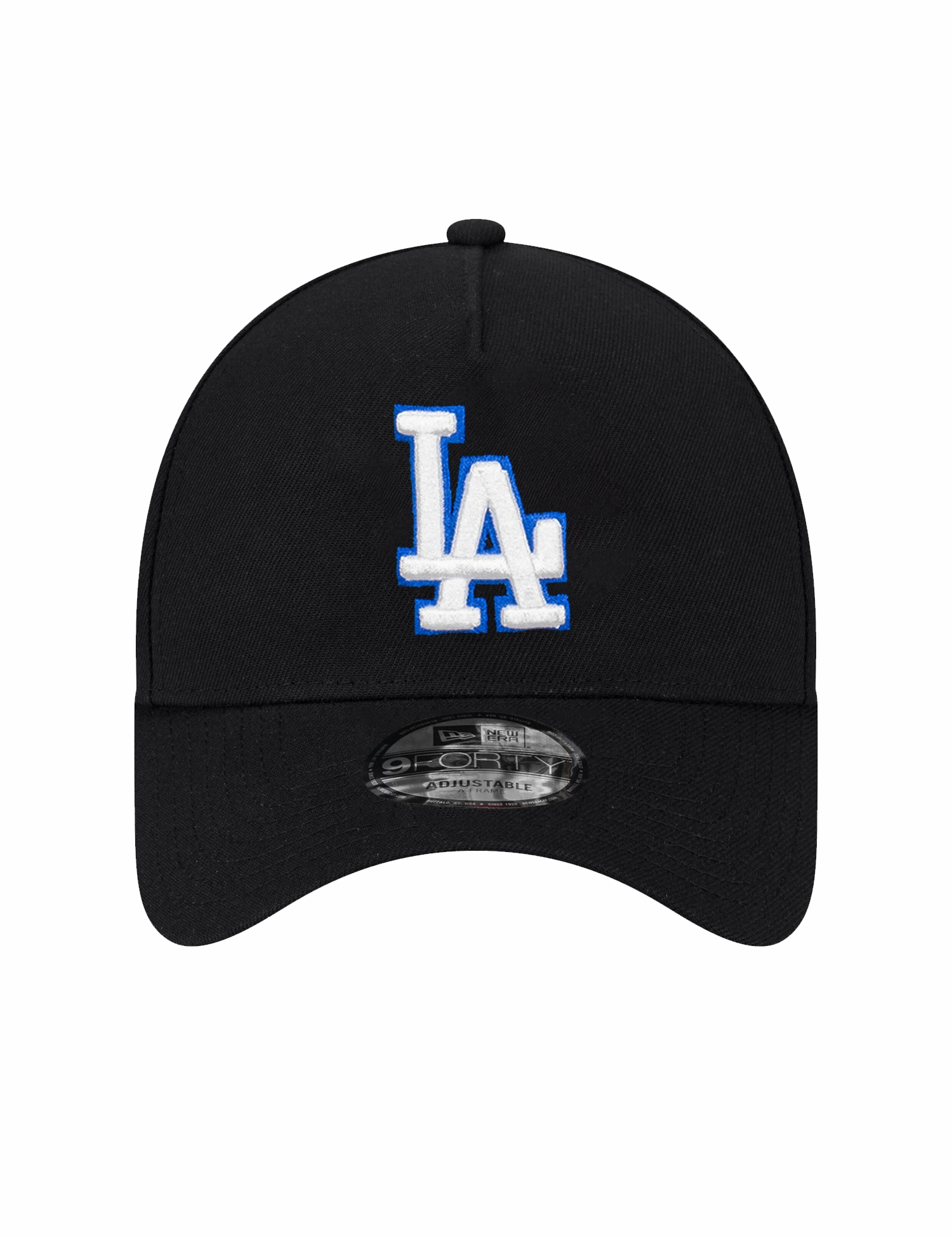 Los Angeles Dodgers New Era MLB 9FORTY Royal Outline A-Frame Snapback Hat - Black