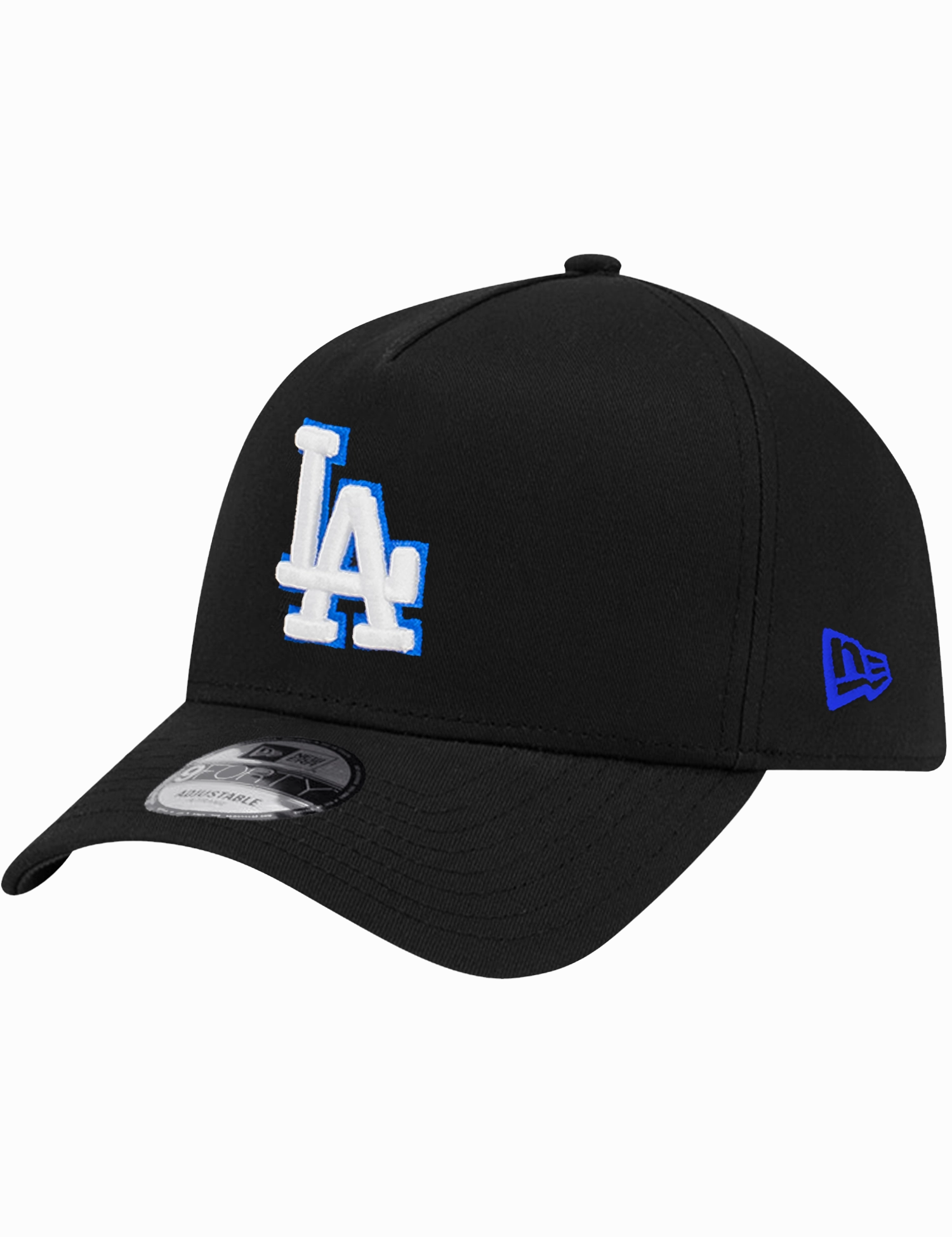 Los Angeles Dodgers New Era MLB 9FORTY Royal Outline A-Frame Snapback Hat - Black