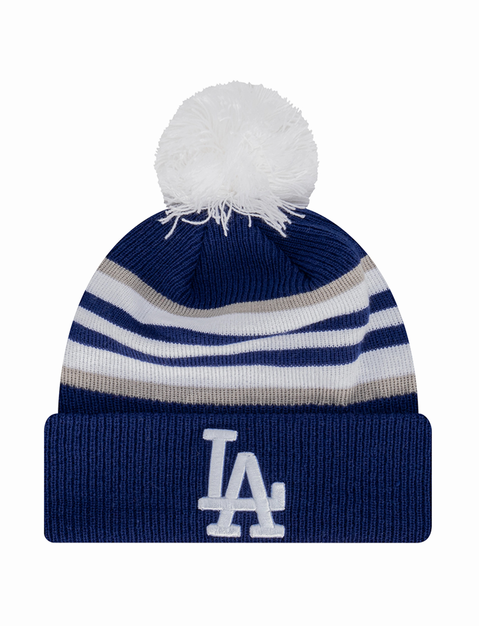 Los Angeles Dodgers New Era MLB Stripe Hit Knit Beanie - Blue