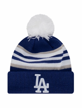 Los Angeles Dodgers New Era MLB Stripe Hit Knit Beanie - Blue