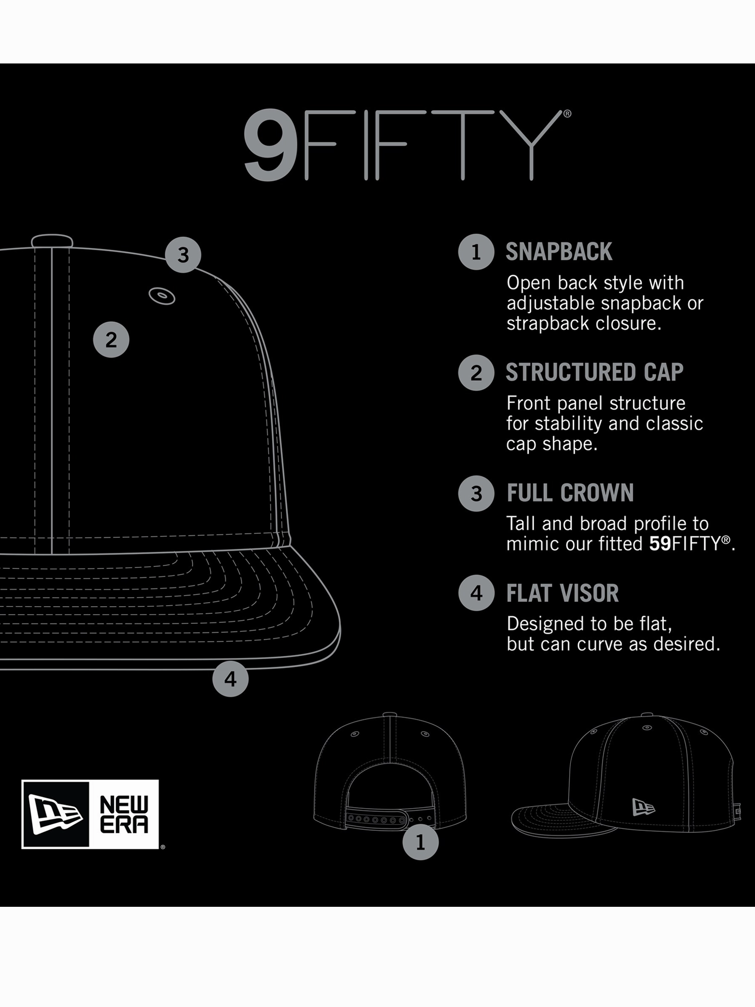 Los Angeles Kings New Era NHL Team 9FIFTY Pre-Curved Snapback Hat - Black