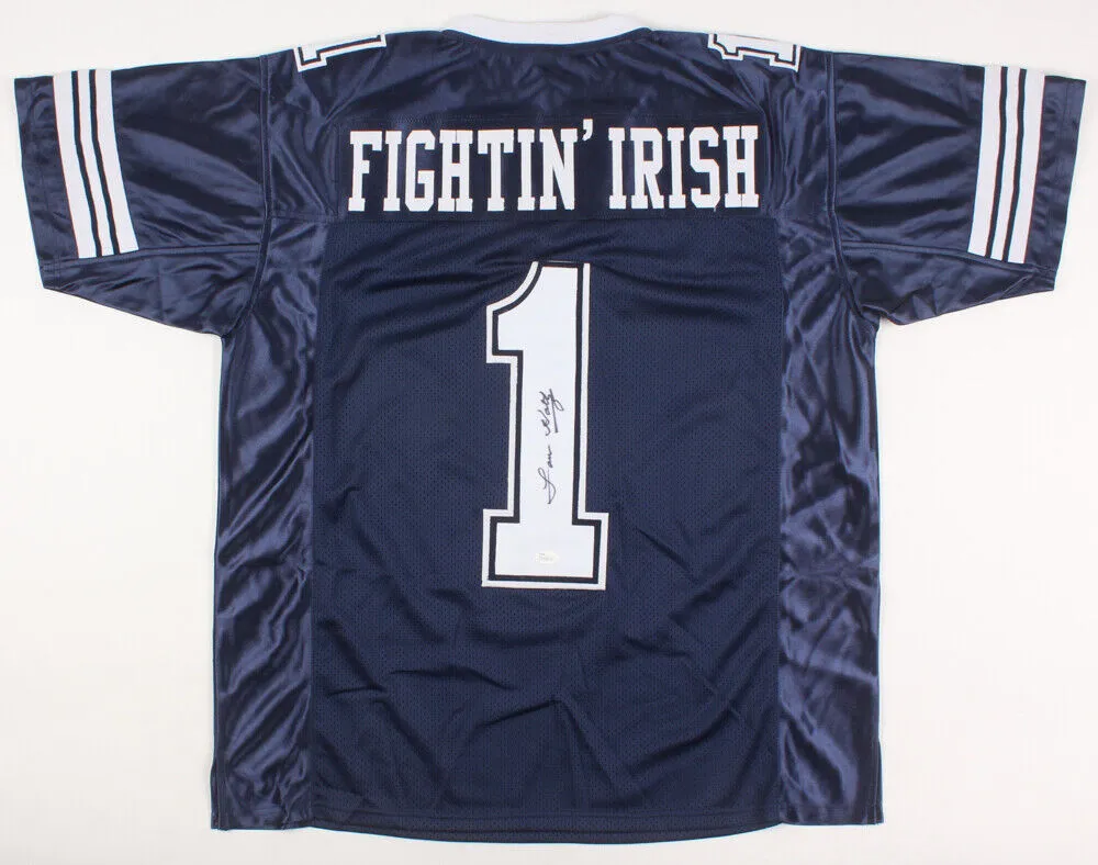 Lou Holtz Signed Notre Dame Fighting Irish Jersey (JSA COA) 1988 National Champs