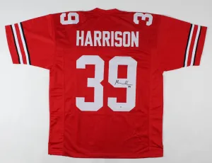 Malik Harrison Signed Ohio State Buckeyes Red Jersey (Beckett) Ravens Linebacker