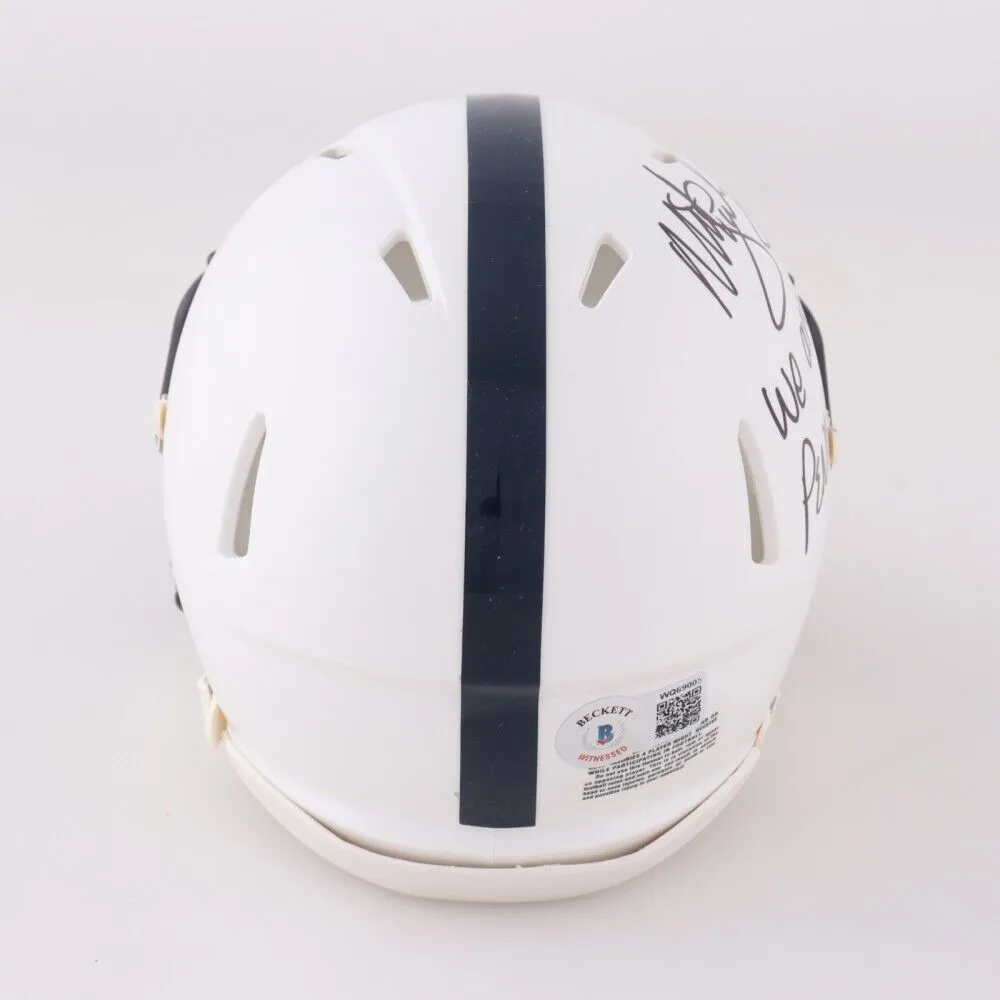 Matt Suhey Signed Nittany Lions Speed Mini Helmet Inscribed We Are... Penn State