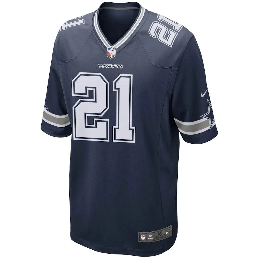 Men's Nike Ezekiel Elliott Navy Dallas Cowboys Game Player - Jersey