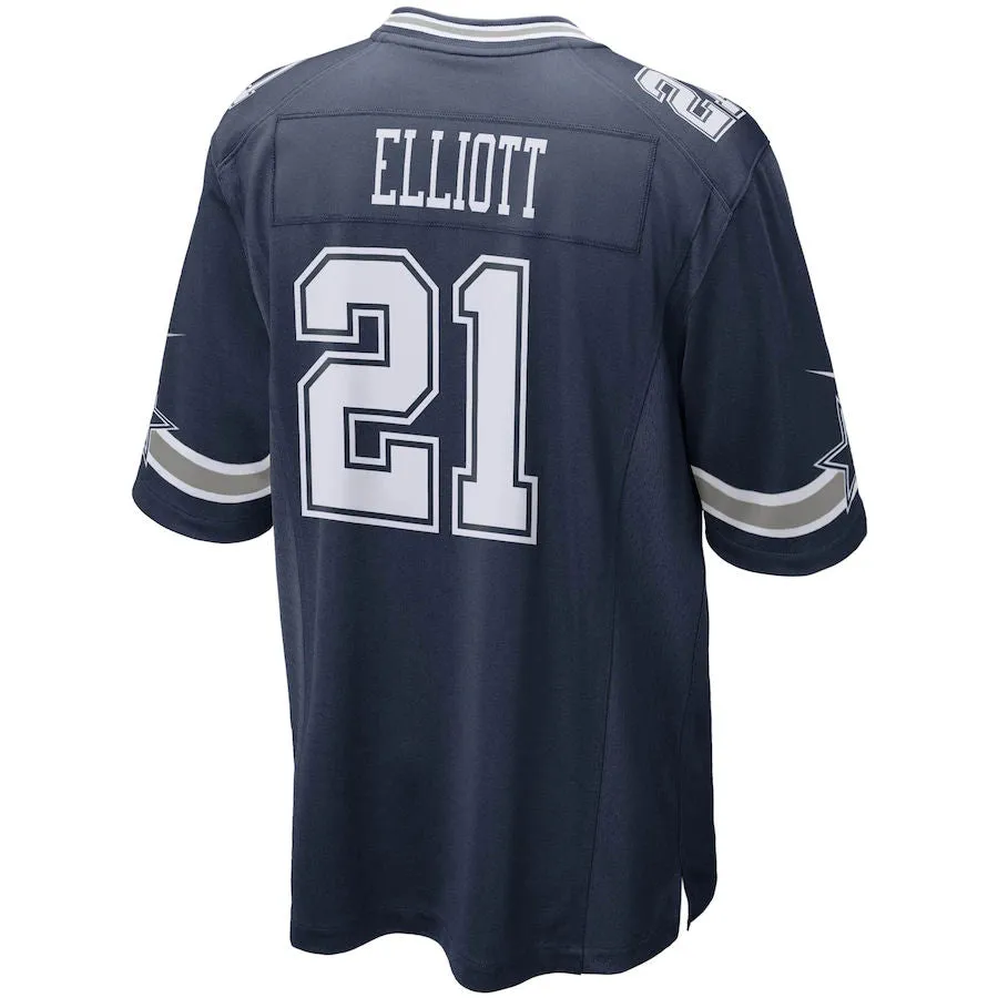 Men's Nike Ezekiel Elliott Navy Dallas Cowboys Game Player - Jersey