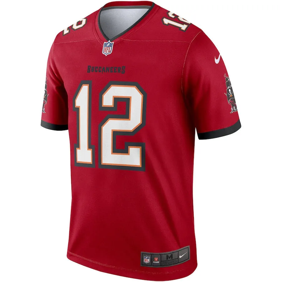 Men's Nike Tom Brady #12 Red Tampa Bay Buccaneers Legend Jersey