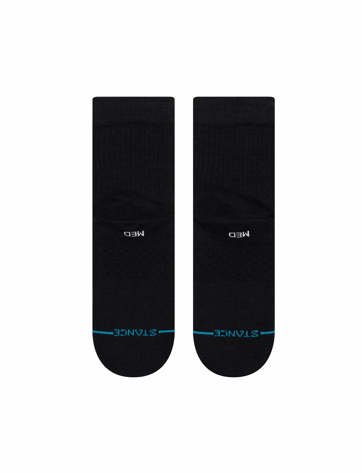 Mens NBA Logoman Stance Black & White Quarter Socks - Black