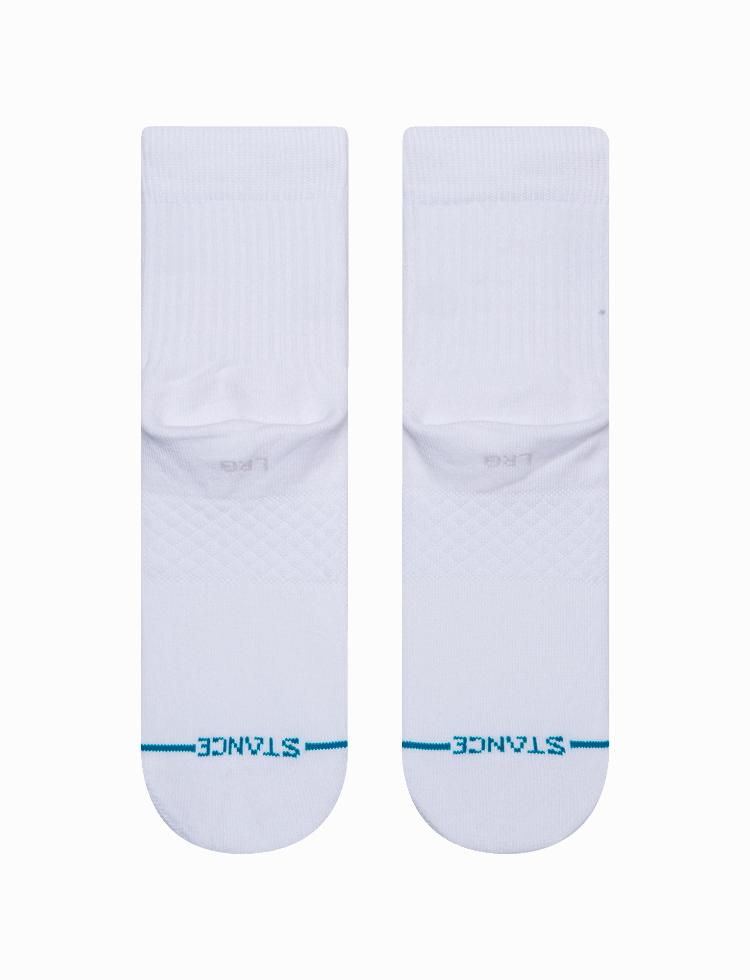 Mens NBA Logoman Stance Black & White Quarter Socks - White