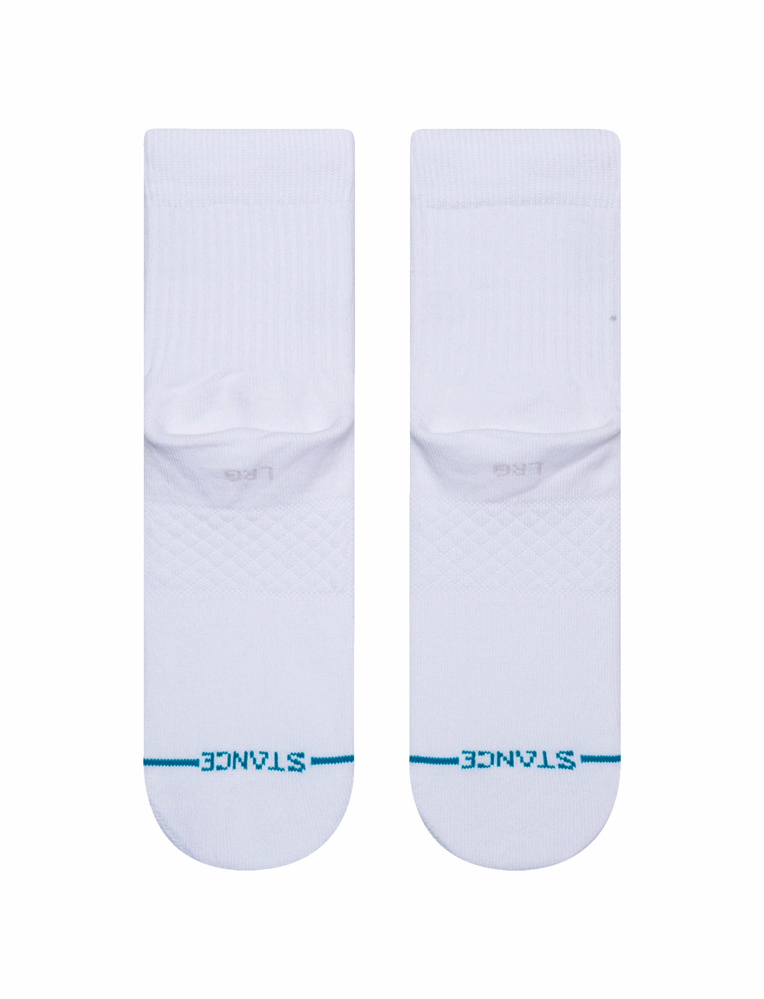 Mens NBA Logoman Stance Black & White Quarter Socks - White