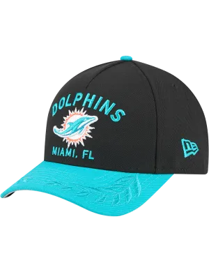 Miami Dolphins New Era NFL 25 Draft 9FORTY M-Crown Snapback Hat - Black