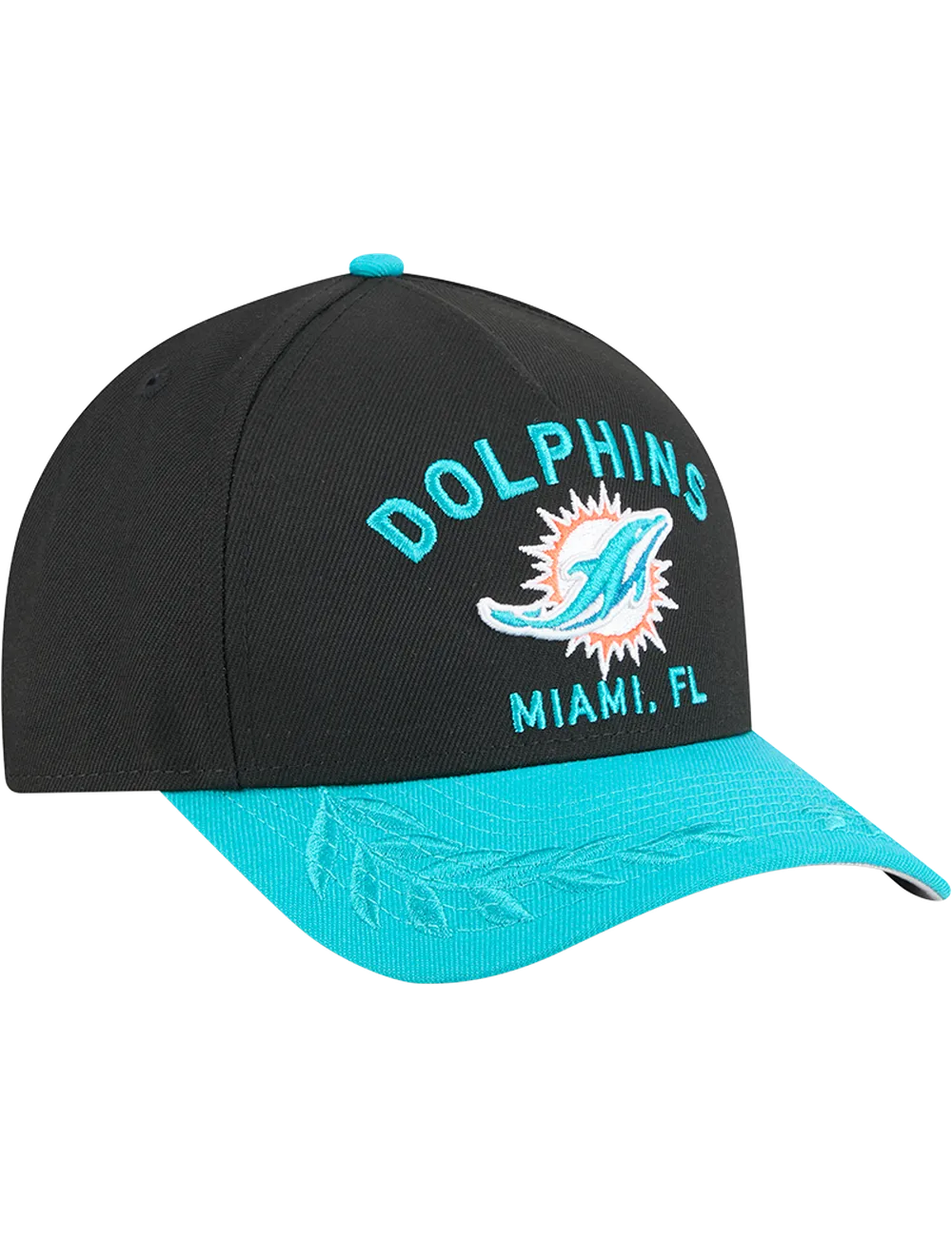 Miami Dolphins New Era NFL 25 Draft 9FORTY M-Crown Snapback Hat - Black