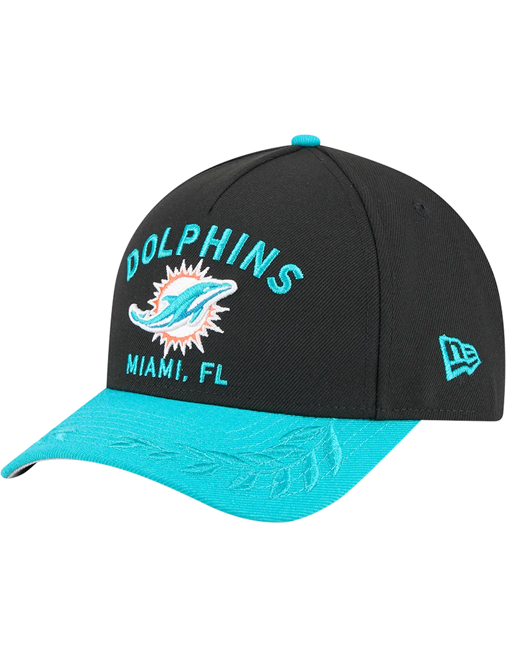 Miami Dolphins New Era NFL 25 Draft 9FORTY M-Crown Snapback Hat - Black