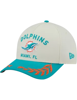 Miami Dolphins New Era NFL 25 Draft 9FORTY M-Crown Snapback Hat - Chrome