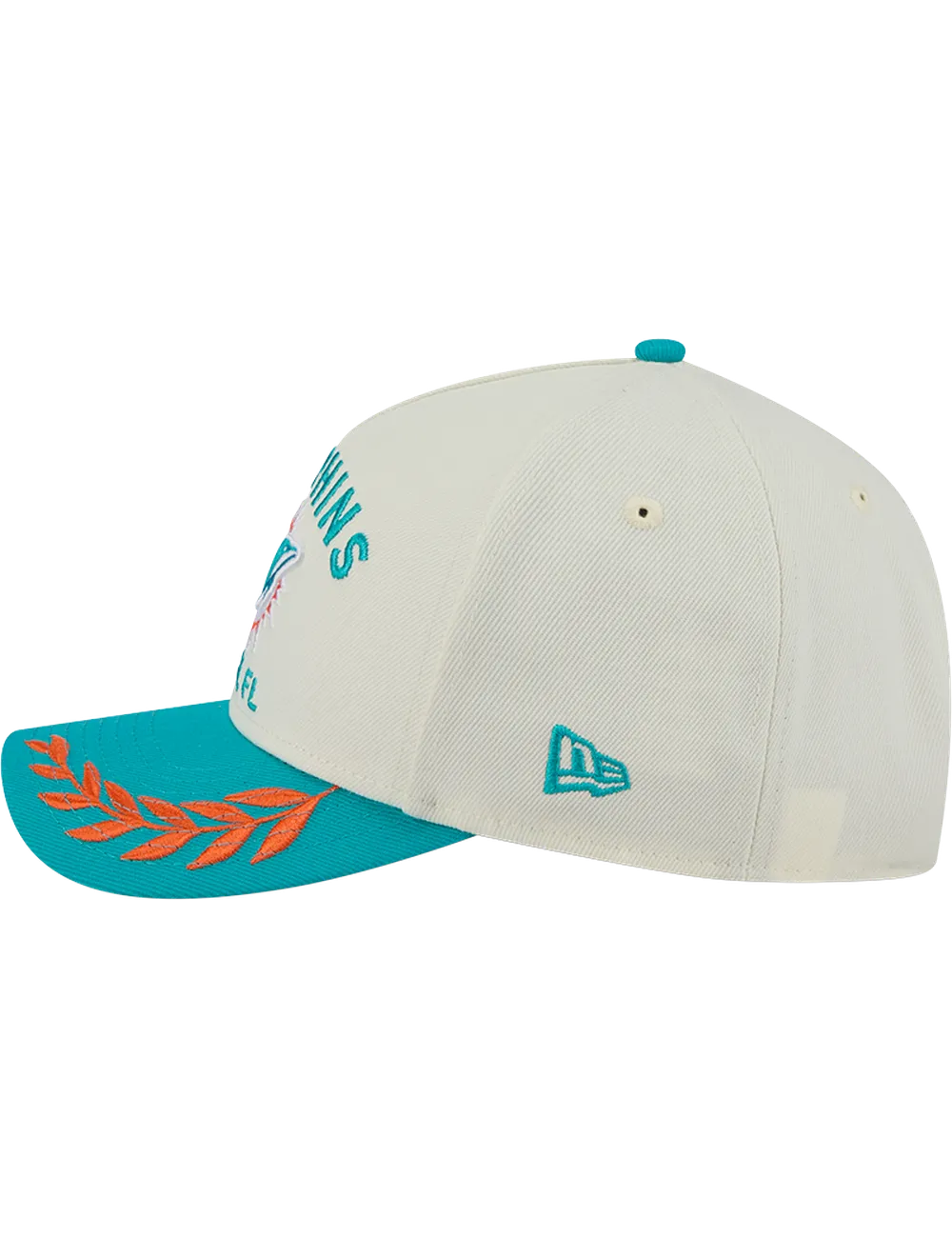 Miami Dolphins New Era NFL 25 Draft 9FORTY M-Crown Snapback Hat - Chrome