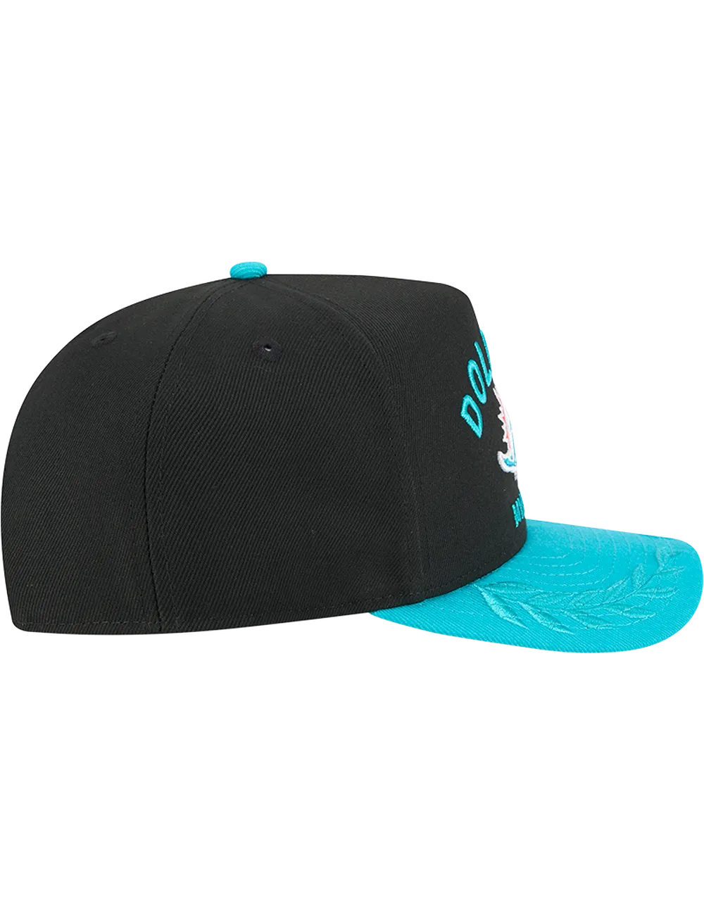 Miami Dolphins New Era NFL 25 Draft Pre-Curved 9FIFTY A-Frame Snapback Hat - Black