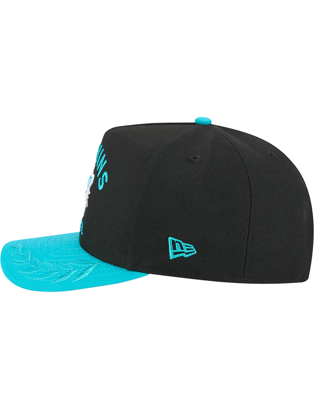 Miami Dolphins New Era NFL 25 Draft Pre-Curved 9FIFTY A-Frame Snapback Hat - Black