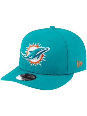 Miami Dolphins New Era NFL Team 9FIFTY Pre-Curved Snapback Hat - Teal