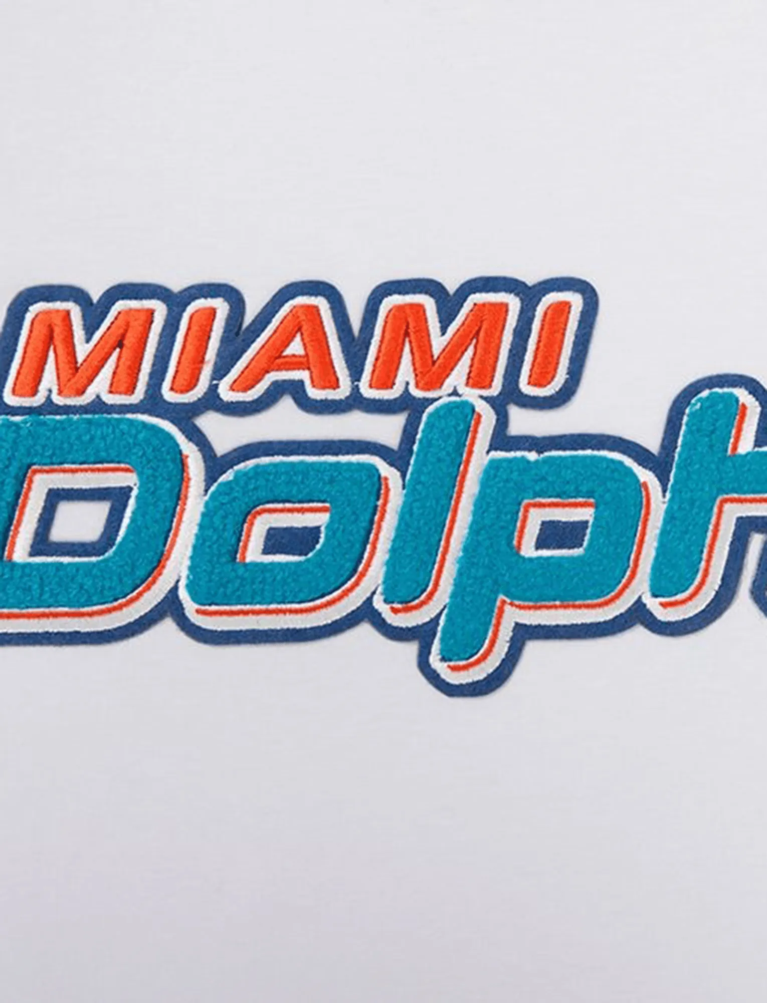 Miami Dolphins Pro Standard NFL Classic Chenille Flex T-Shirt - White