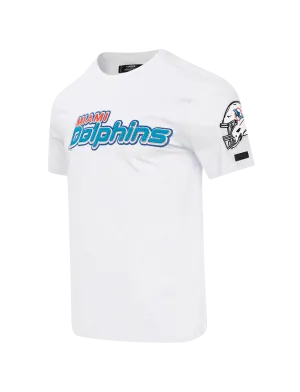 Miami Dolphins Pro Standard NFL Classic Chenille Flex T-Shirt - White