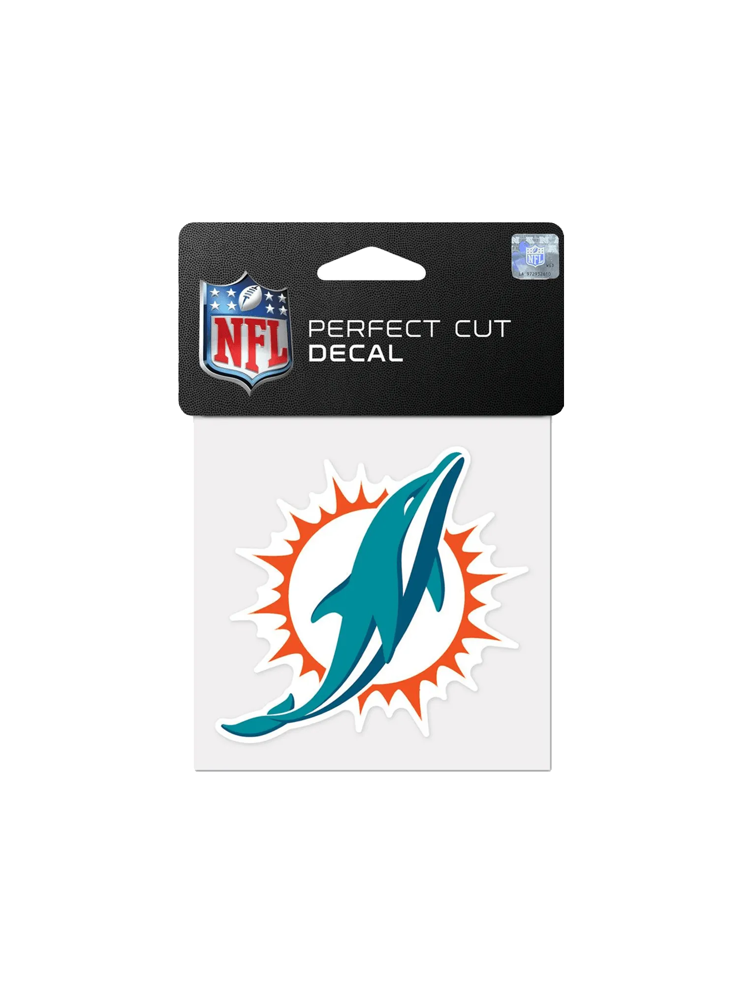 Miami Dolphins Wincraft NFL 4" x 4" Perfect Cut Decal