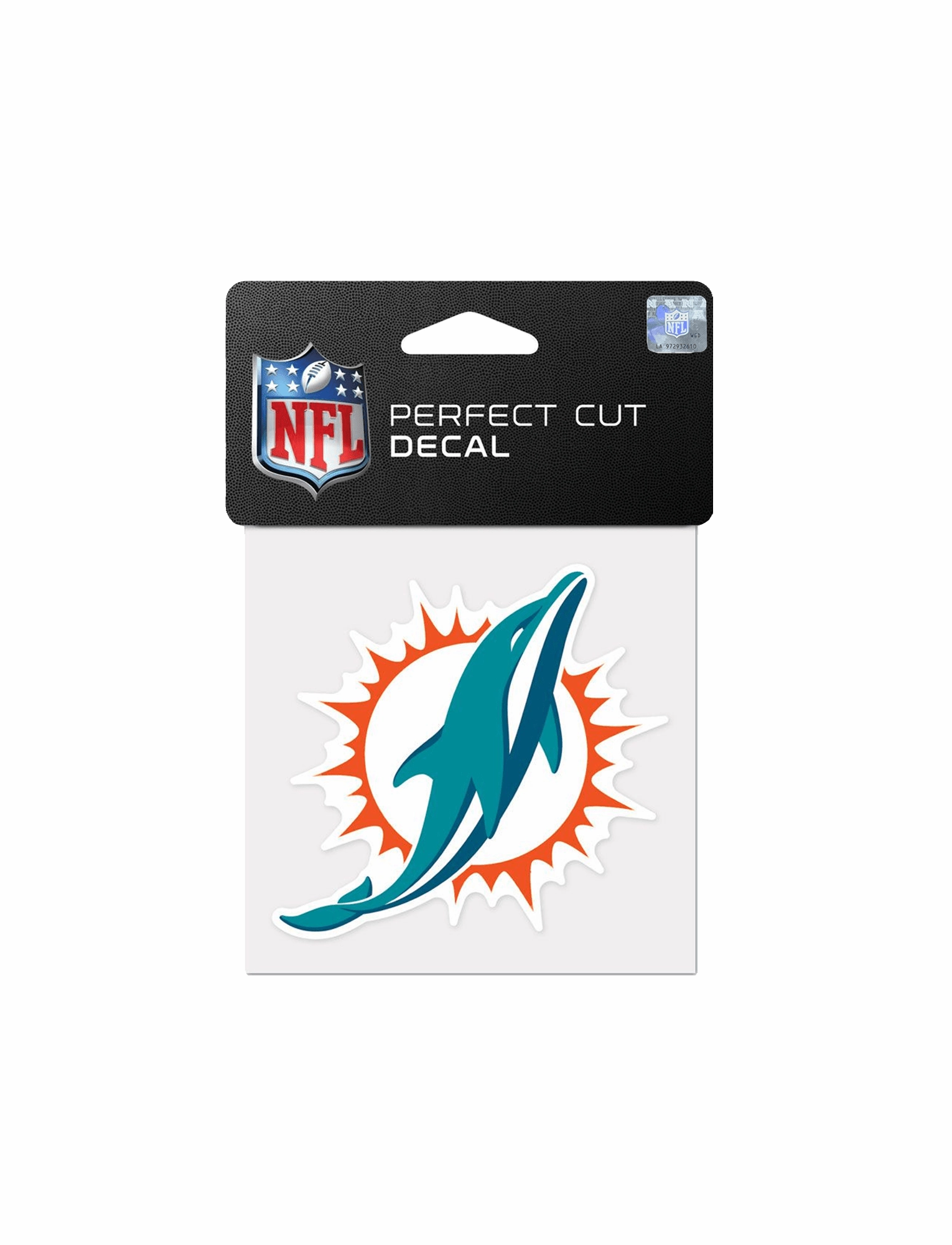 Miami Dolphins Wincraft NFL 4" x 4" Perfect Cut Decal