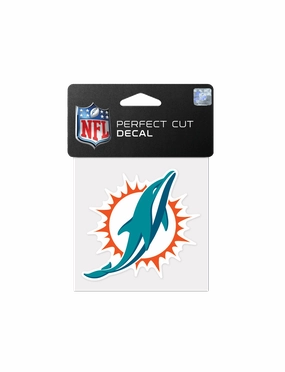 Miami Dolphins Wincraft NFL 4" x 4" Perfect Cut Decal