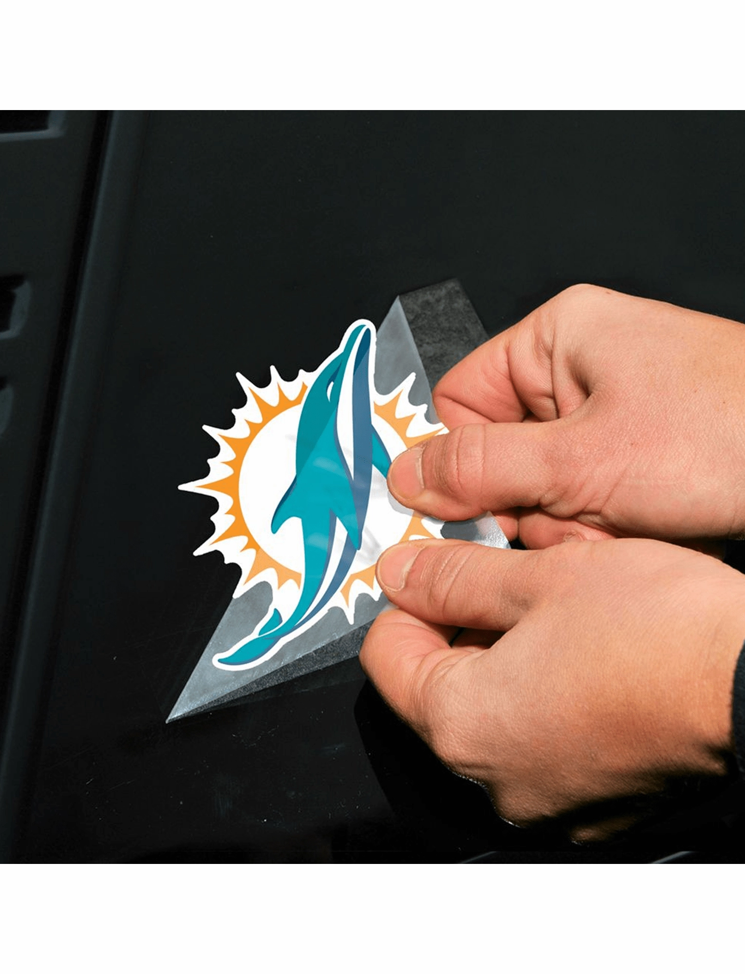 Miami Dolphins Wincraft NFL 4" x 4" Perfect Cut Decal