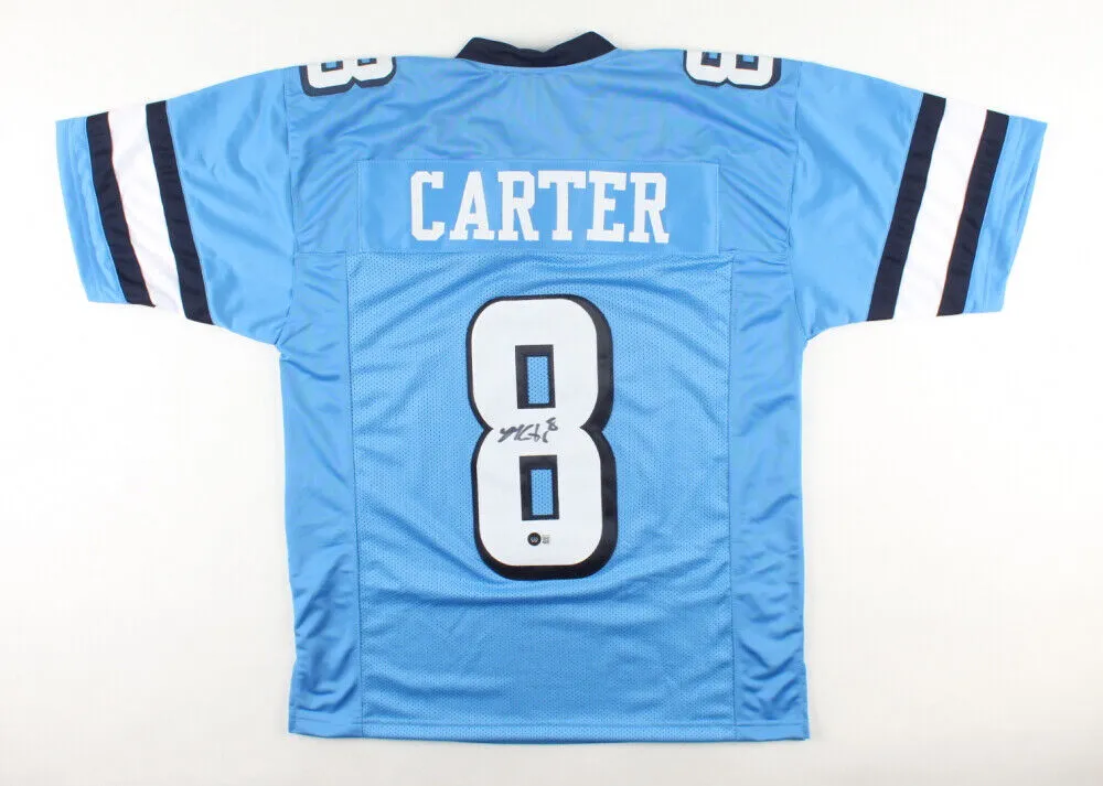 Michael Carter Signed North Carolina Tar Heels Jersey (Beckett COA) N.Y. Jets RB