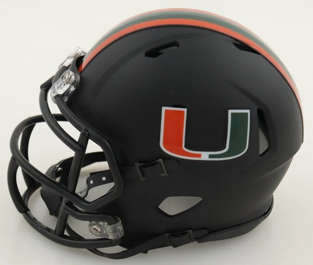 Michael "Playmaker" Irvin Signed Miami Hurricanes Mini Helmet (JSA COA) Cowboys