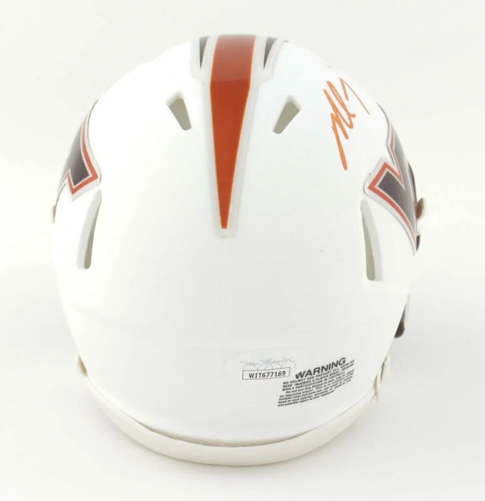 Michael Vick Signed Virginia Tech Hokies White Speed Mini Helmet (JSA COA)