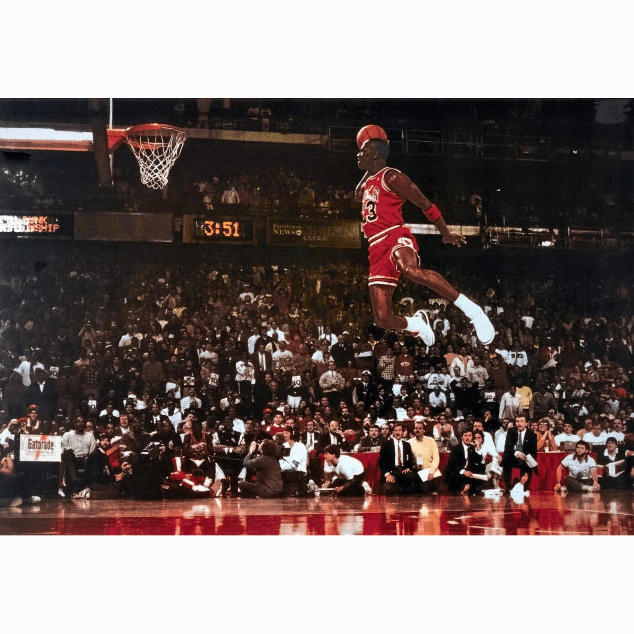 Michael Jordan Chicago Bulls NBA Slam Dunk Contest Poster