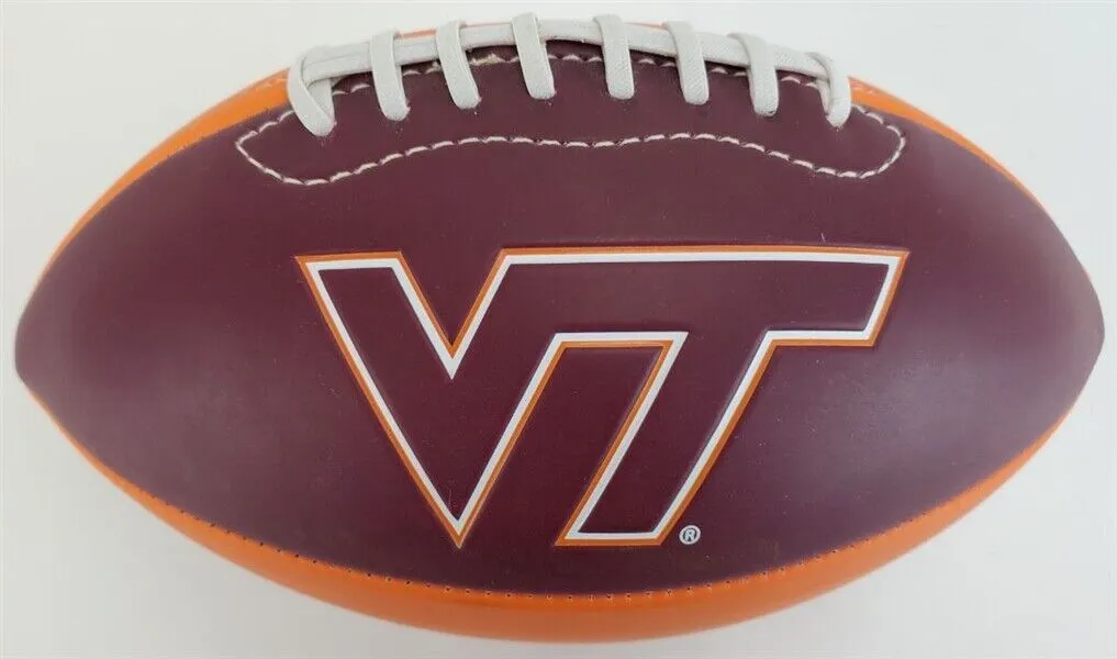 Mike Tomlin Signed Virginia Tech Hokies Logo Football (JSA COA) Steelers Coach