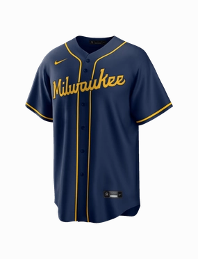 Milwaukee Brewers Nike MLB Alternate 2 Replica Jersey - Navy