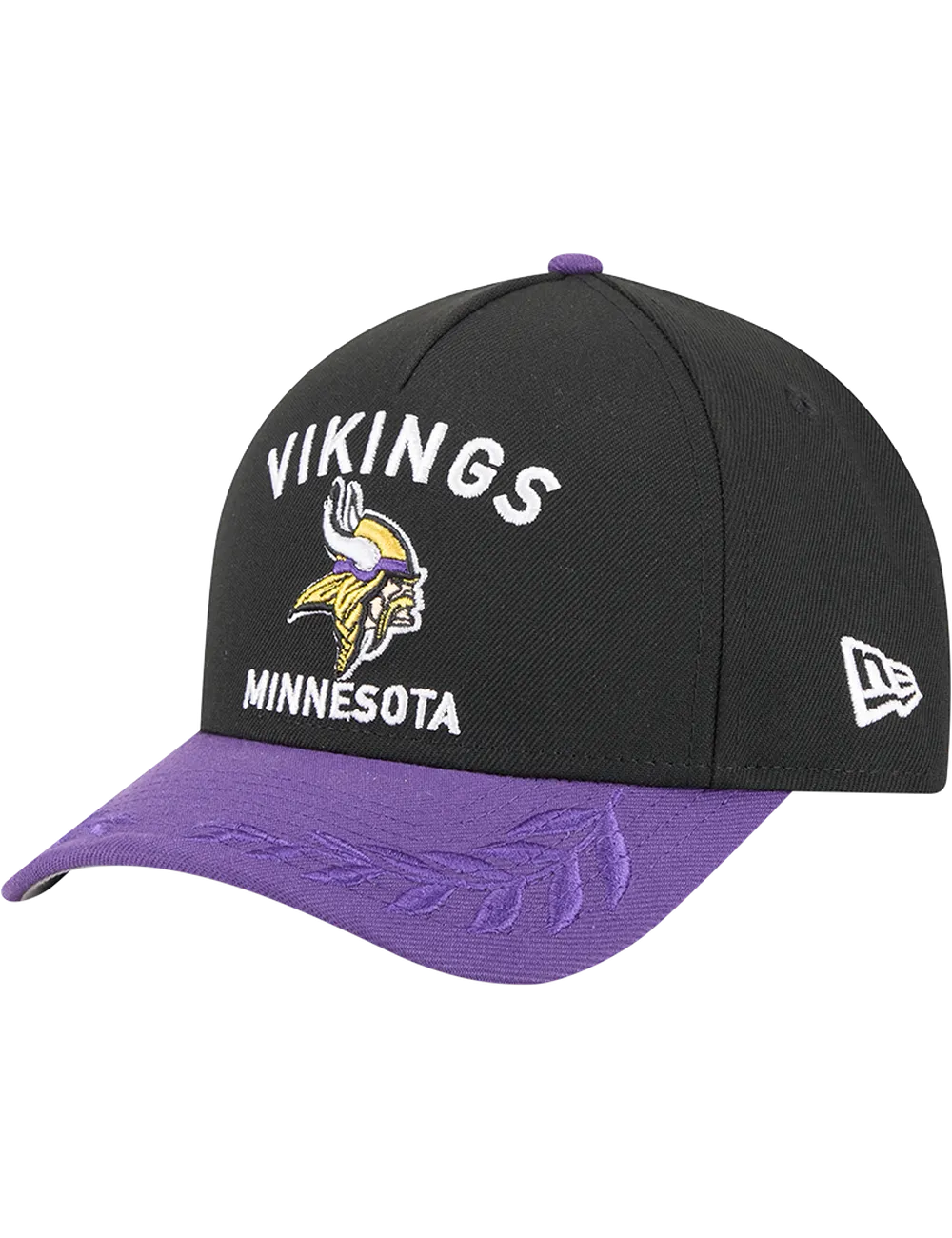 Minnesota Vikings New Era NFL 25 Draft 9FORTY M-Crown Snapback Hat - Black