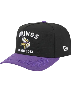 Minnesota Vikings New Era NFL 25 Draft Pre-Curved 9FIFTY A-Frame Snapback Hat - Black